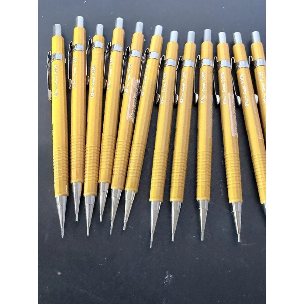 Lot of 23 Vintage Pentel P209 Yellow 0.9mm Mechanical Pencil NOS